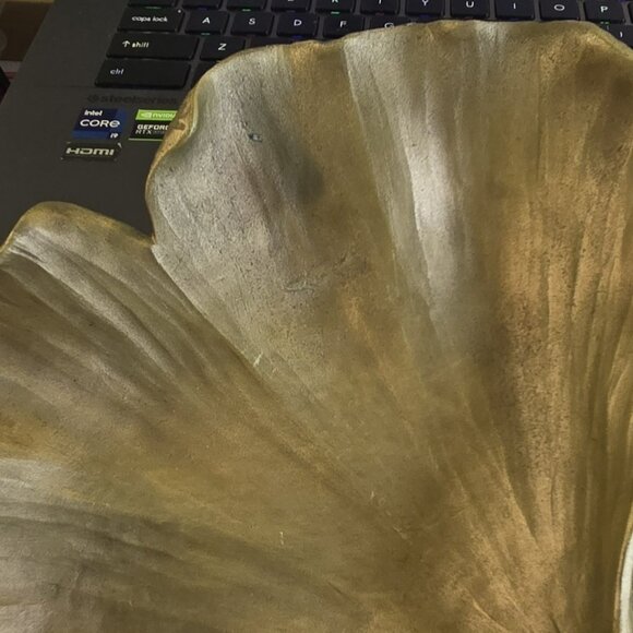 Pier 1 Decorative Tray/Bowl Ginkgo Biloba Leaves Living Room Entry Table 16 x 10 - Picture 2 of 11